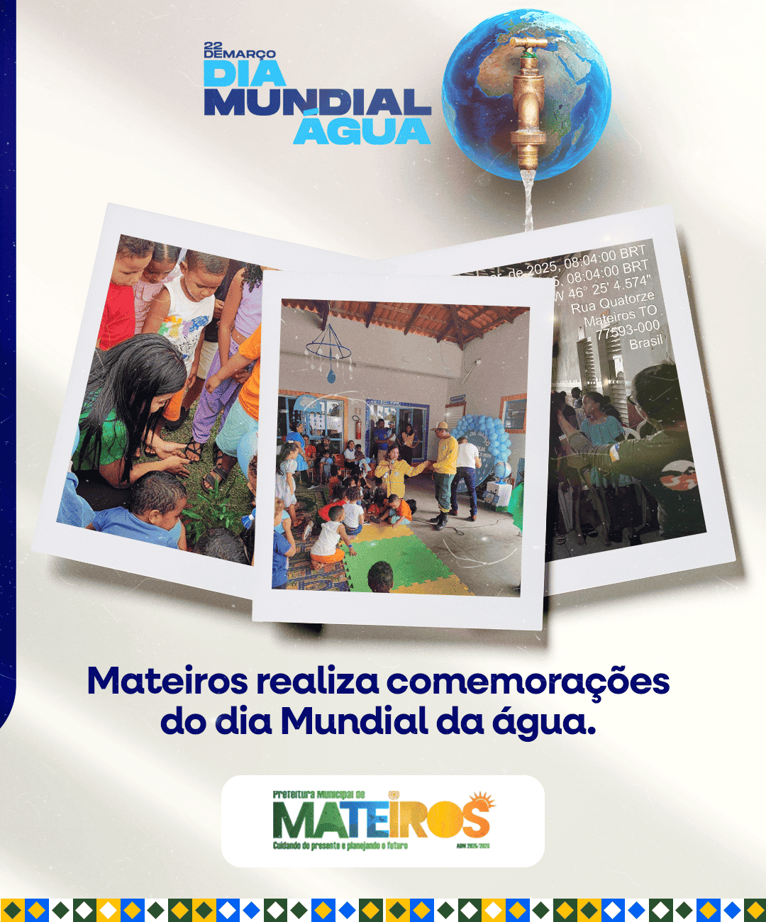 Mateiros celebra o Dia Mundial da Água com ações de conscientização ambiental